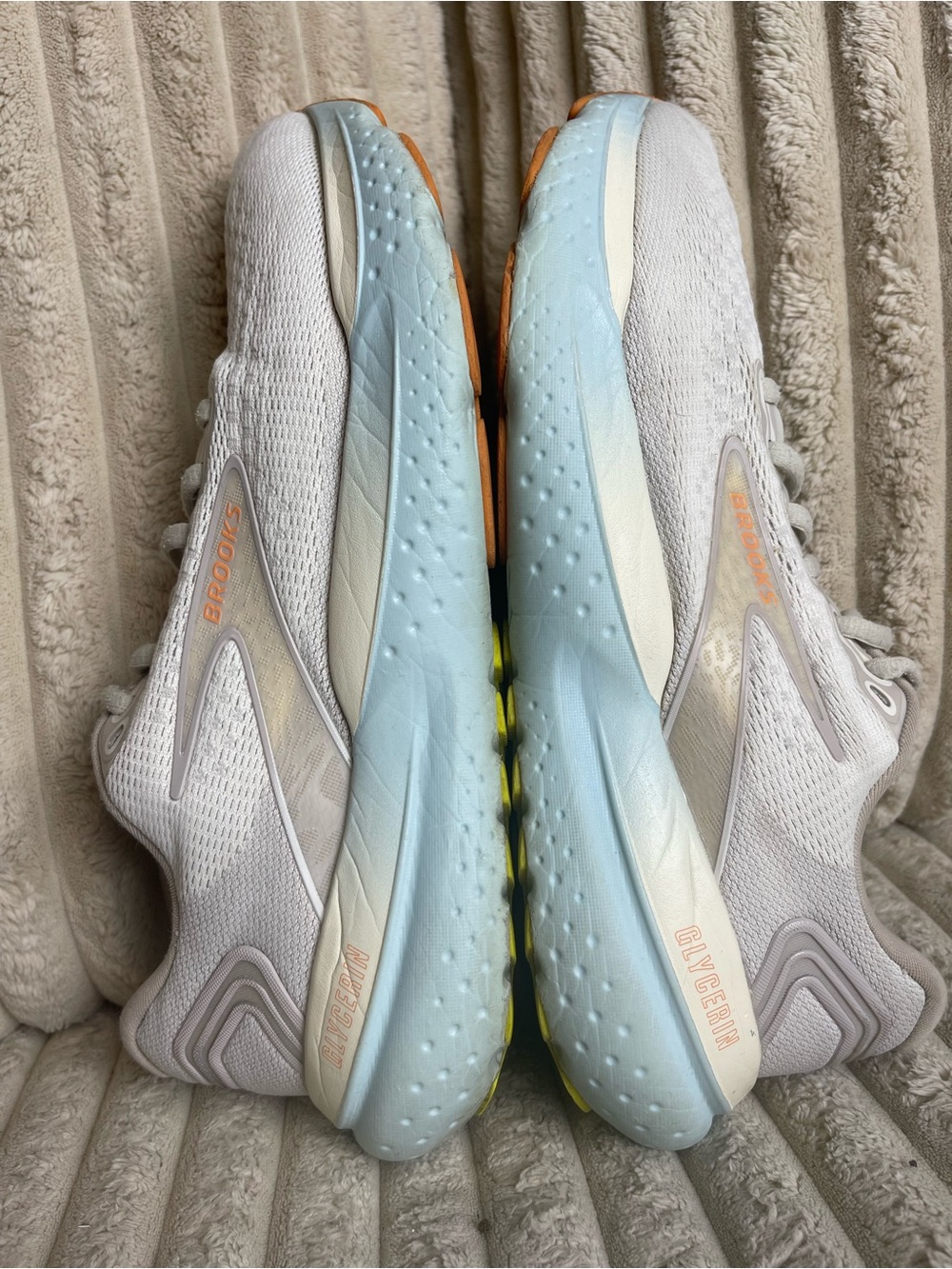 Brooks Glycerin Women’s Size 8.5 Gray Light Blue Plush Running Sneakers - Picture 4 of 10